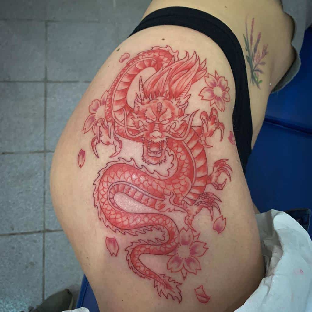 Colored Dragon Tattoos for Women nico.vega.g