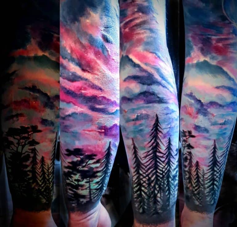 70 Cool Forest Sleeve Tattoo Ideas for Men and Women