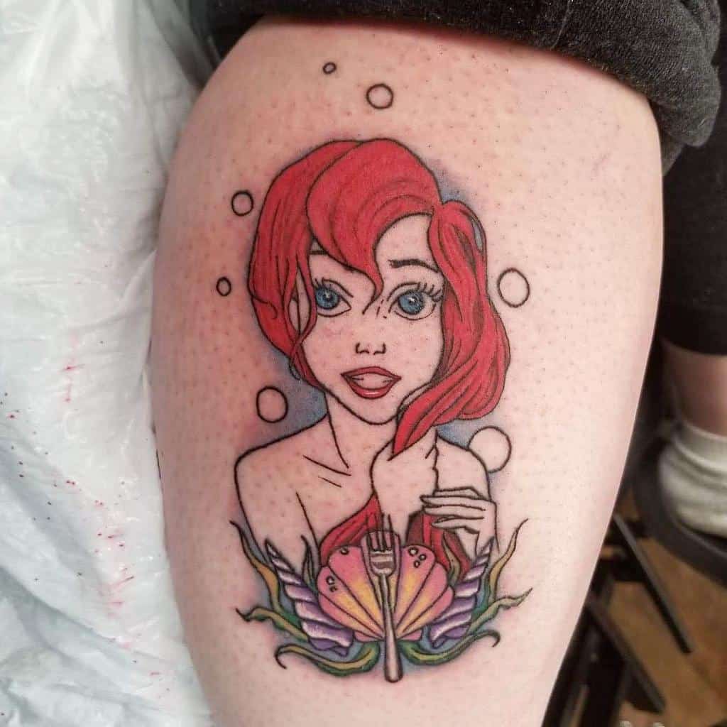 Colored Little Mermaid Tattoo Itsholley