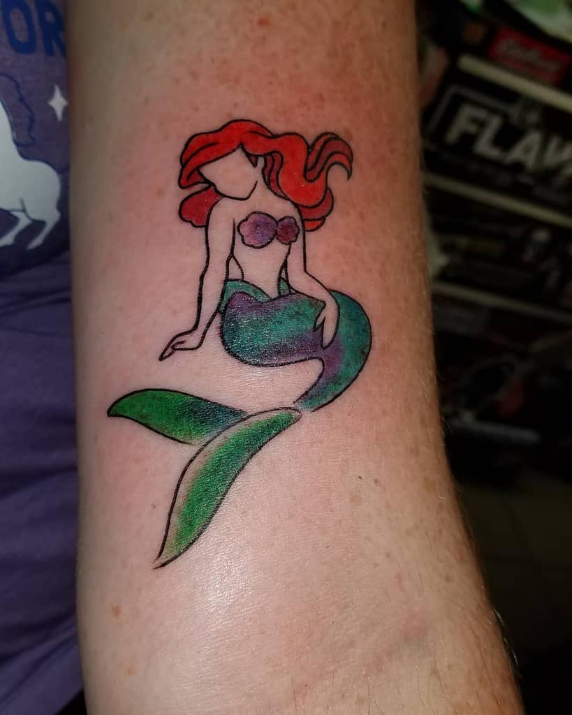 Colored Little Mermaid Tattoo Jennysue61884