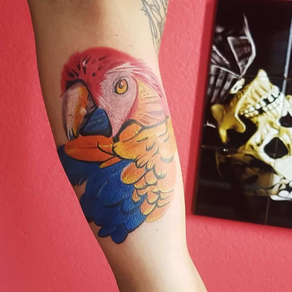 Colored Small Bird Tattoos Balao.tattoo