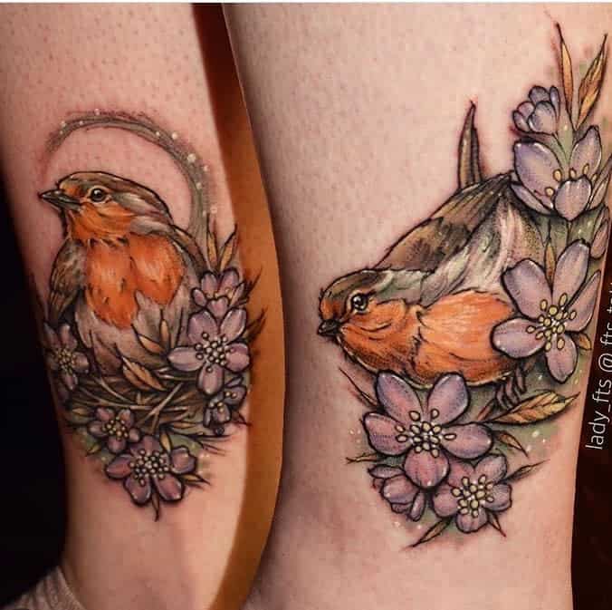 Colored Small Bird Tattoos Fts Tattoo