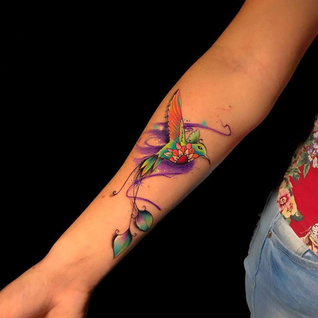 Colored Small Bird Tattoos Uvitattoo
