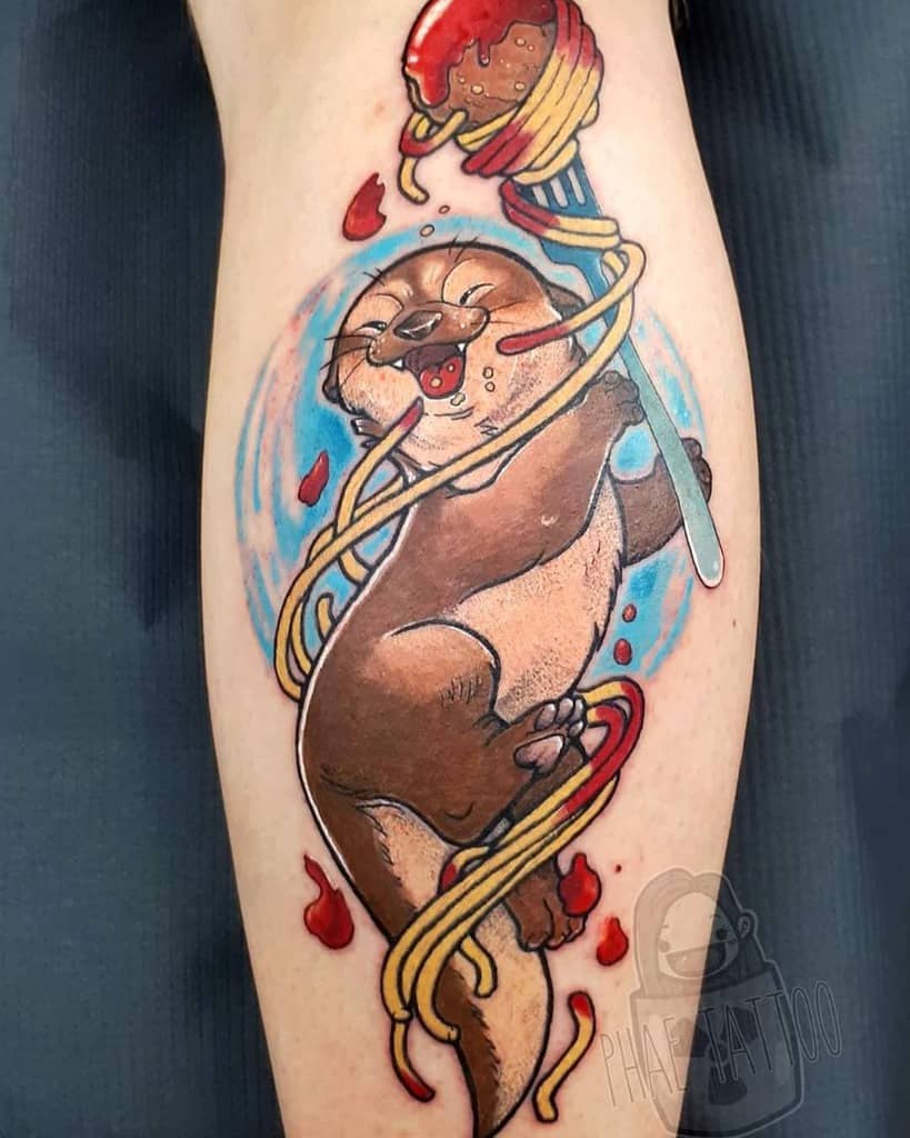 Colored Water Colored Otter Tattoo Meanphaere