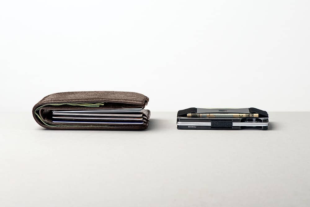 Ridget Wallet Comparison to Standard Bifold Wallet