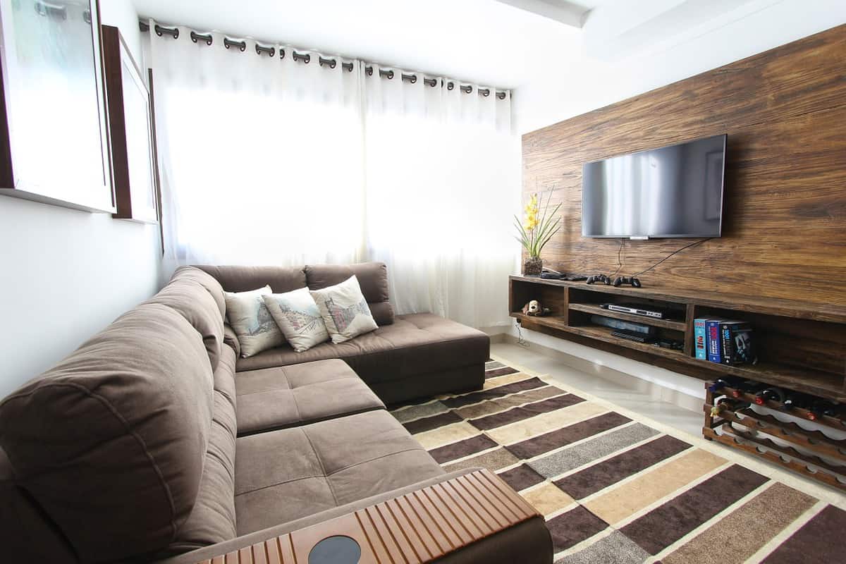 Contemporary Brown Living Room Ideas 3