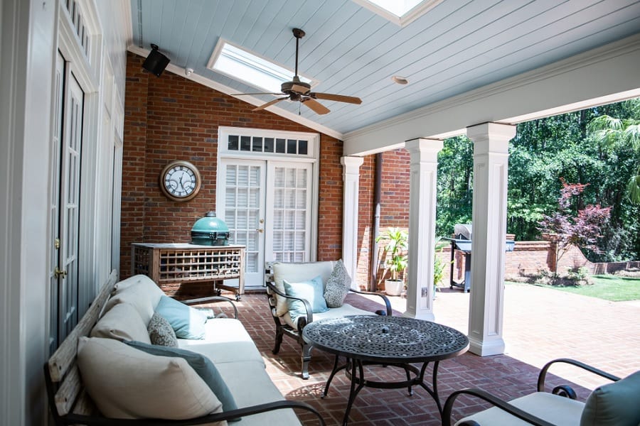 large enclosed patio outdoor setting ceiling fan how to enclose a patio