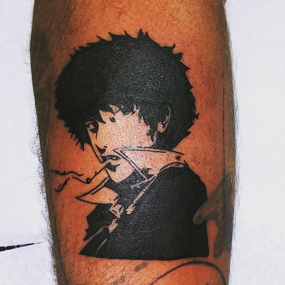 Seeing so many cool Bebop tattoos so I thought Id post mine Got this ten  years ago it was my second tattoo Im 32 now one of the elderly weebs   rcowboybebop