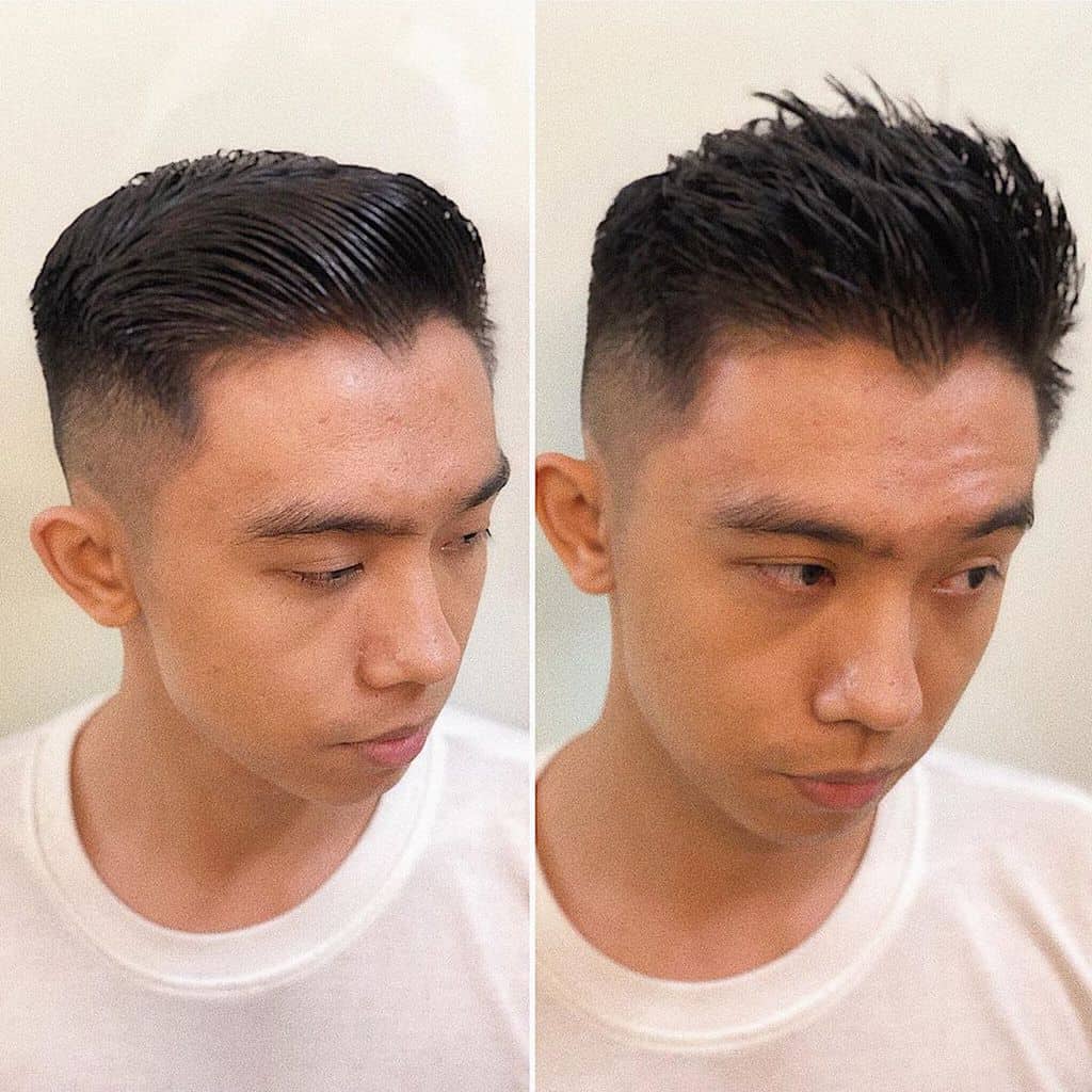 A combination of a crew cut and blowout look. It is a great look if you want to add some edginess to your style