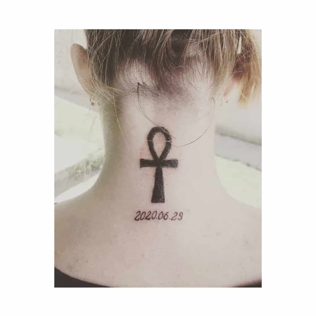 Ankh with heart (Life, passion) ankh heart original tribal tattoo design