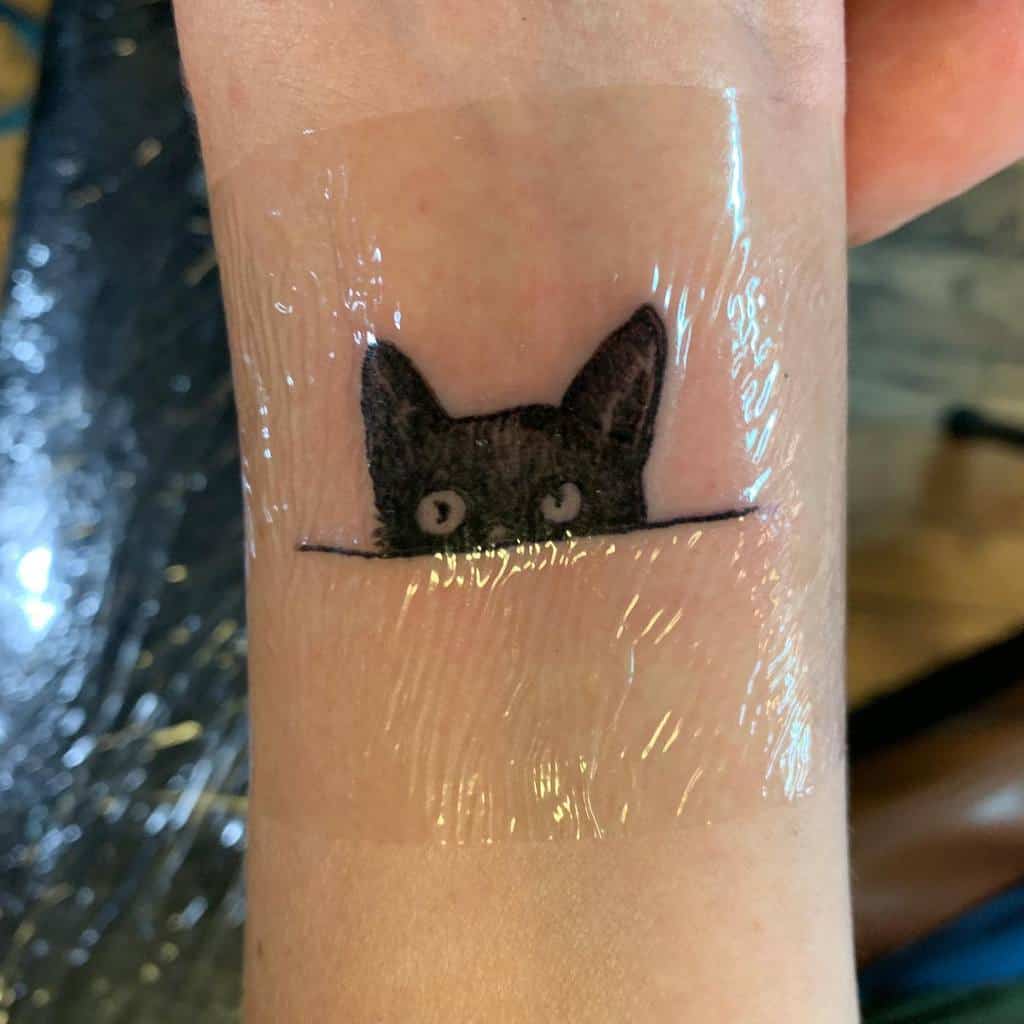 Cute Black Cat Tattoo c_willoughby
