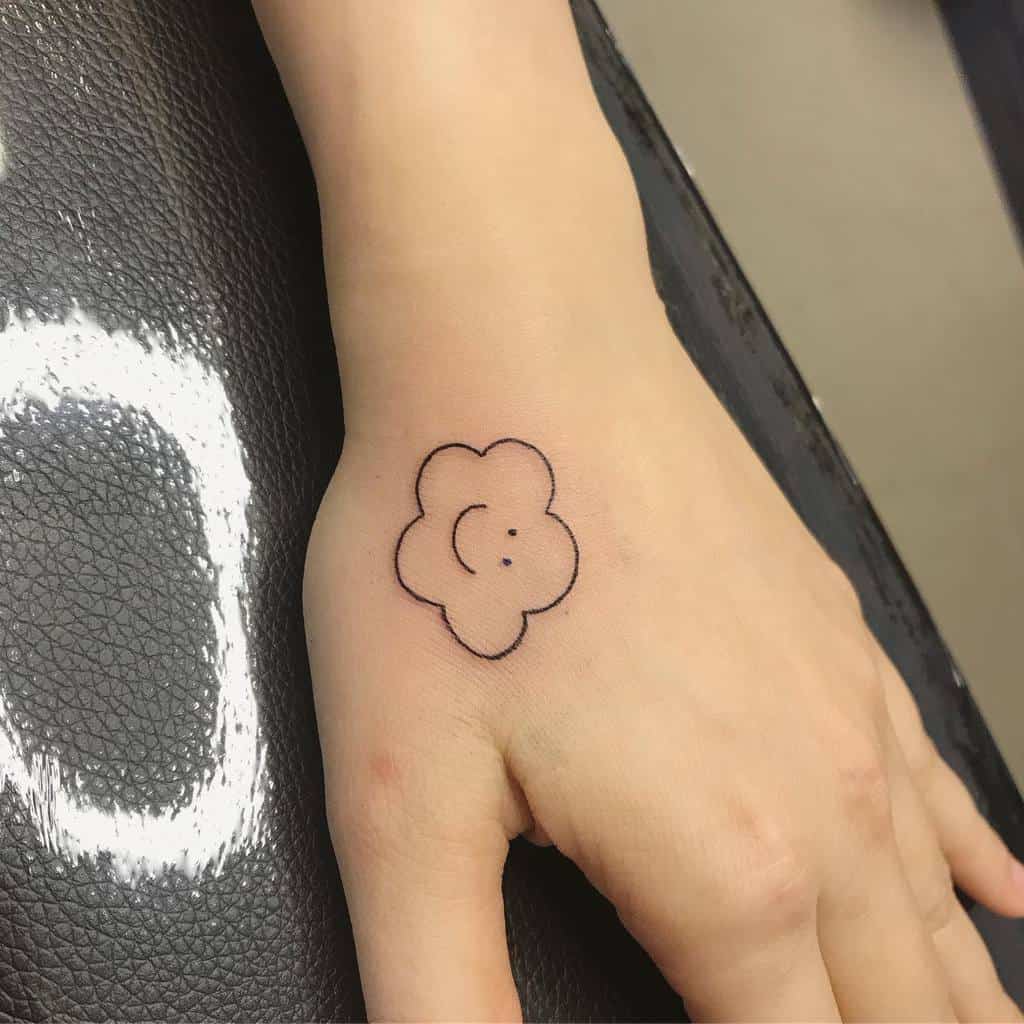 Cute Small Finger HandTattoos Wting Tattoo