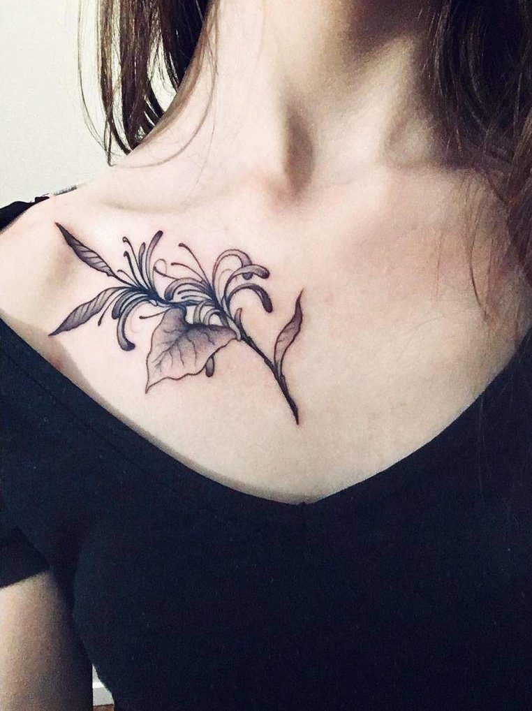 Dainty Honeysuckle Tattoos Amy Gaeta