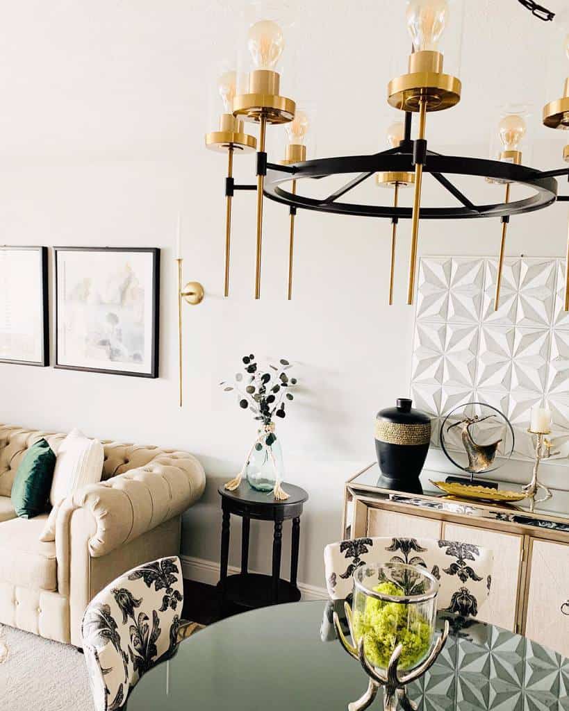 modern transitional living room chandelier
