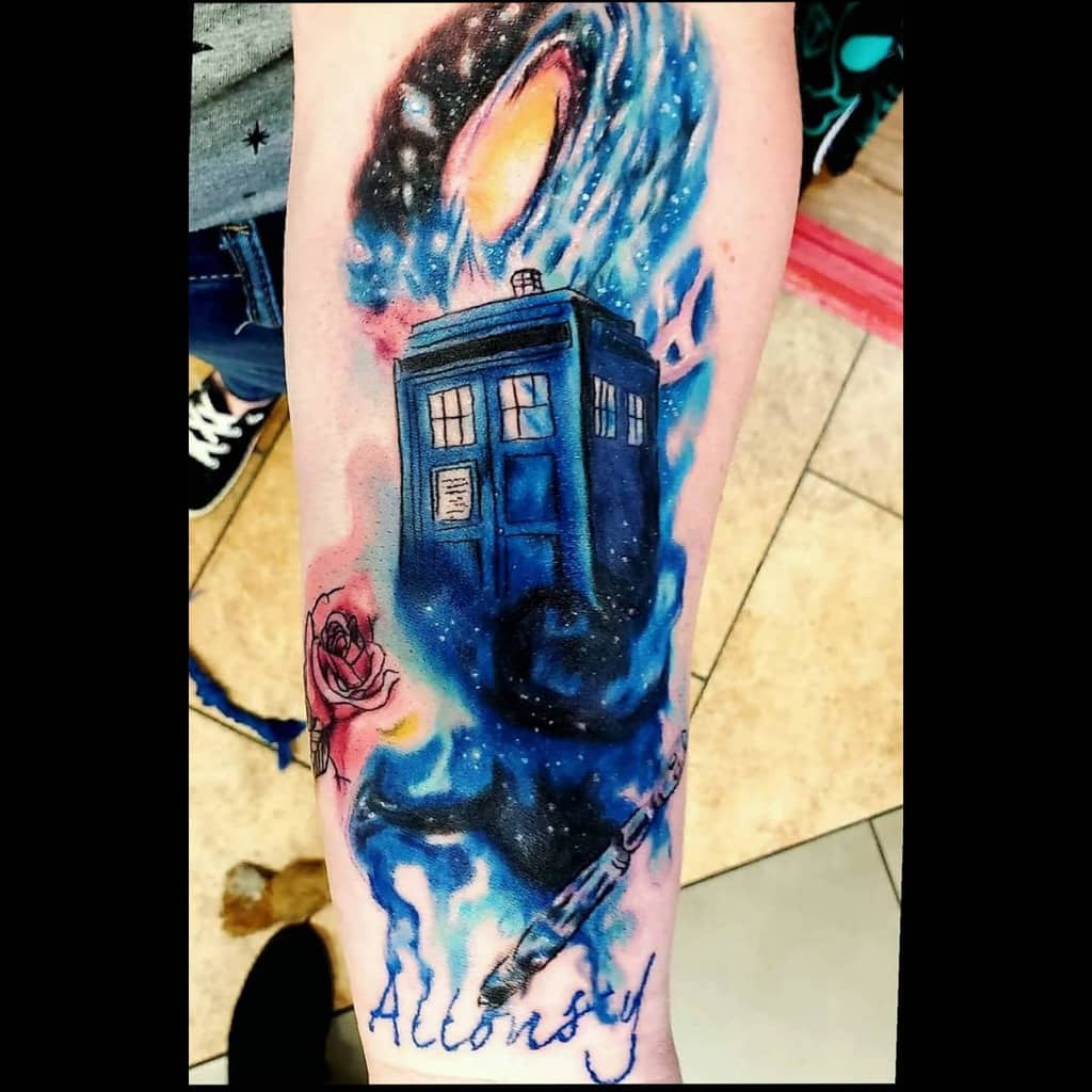 Doctor Who Watercolor Tattoo Cbroukztat