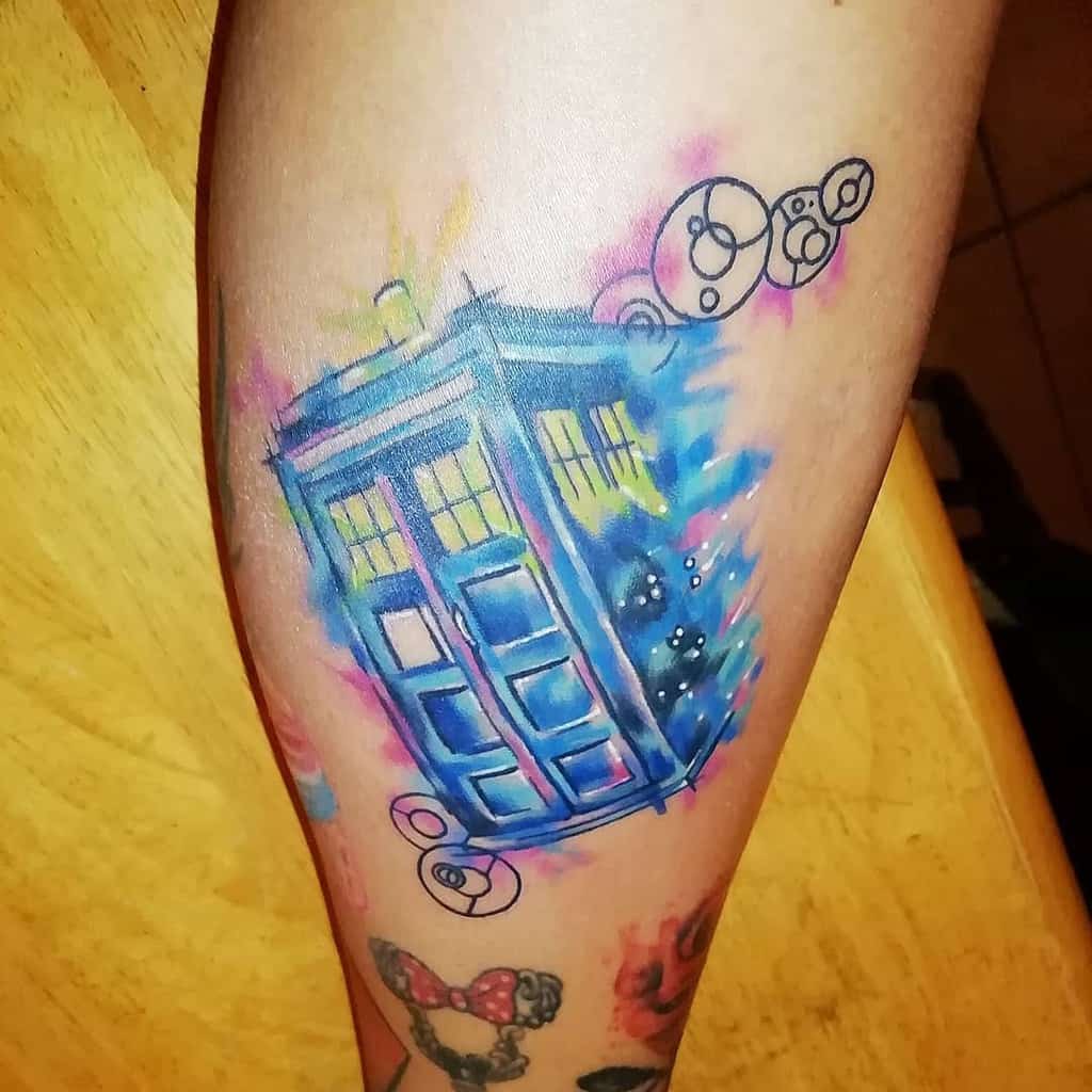 Doctor Who Watercolor Tattoo Purplesophiex