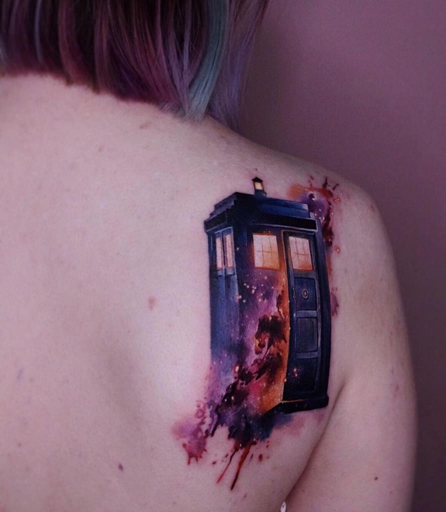 Doctor Who Watercolor Tattoo Stockholminktattoo