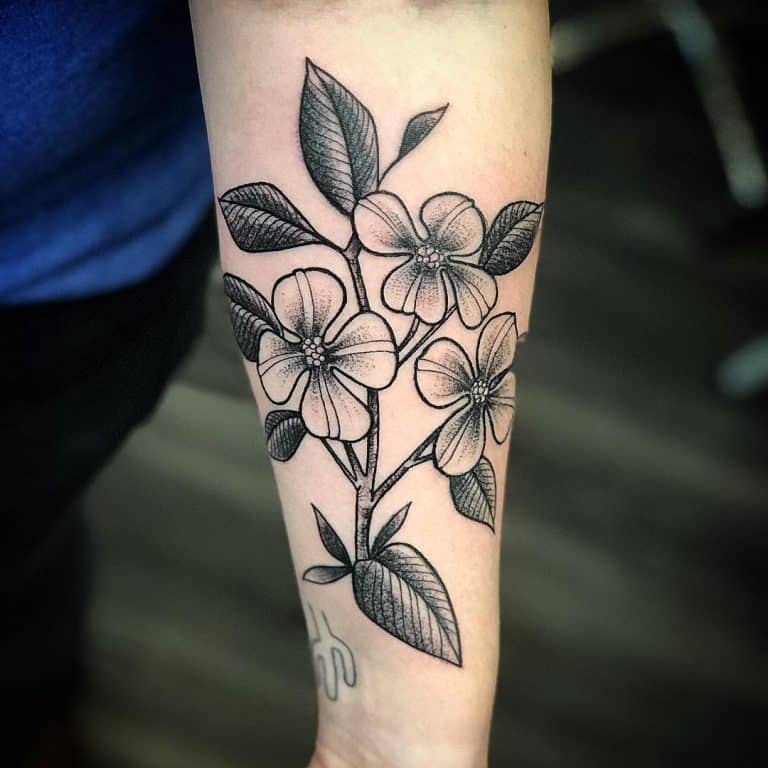 Symbolic and Beautiful Dogwood Flower Tattoo Ideas