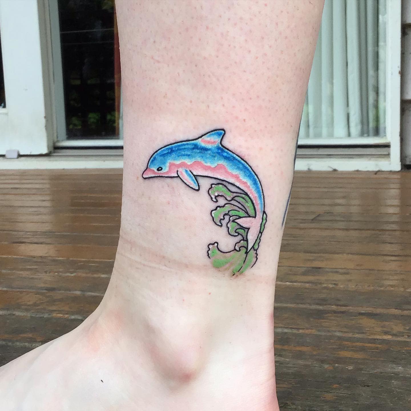Dolphin ankle tattoo by qiangzitattoo on DeviantArt