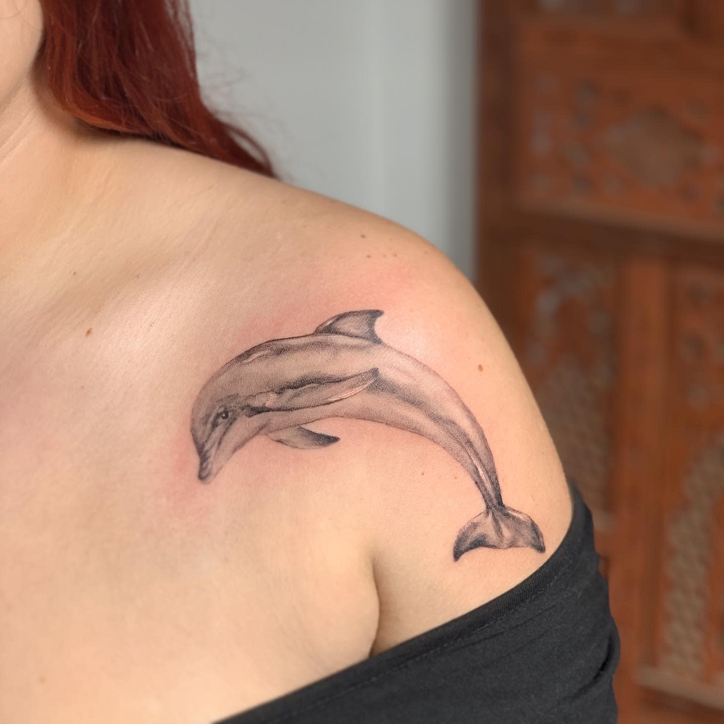 Black Dolphin Tattoo -yahelkfirtattoos
