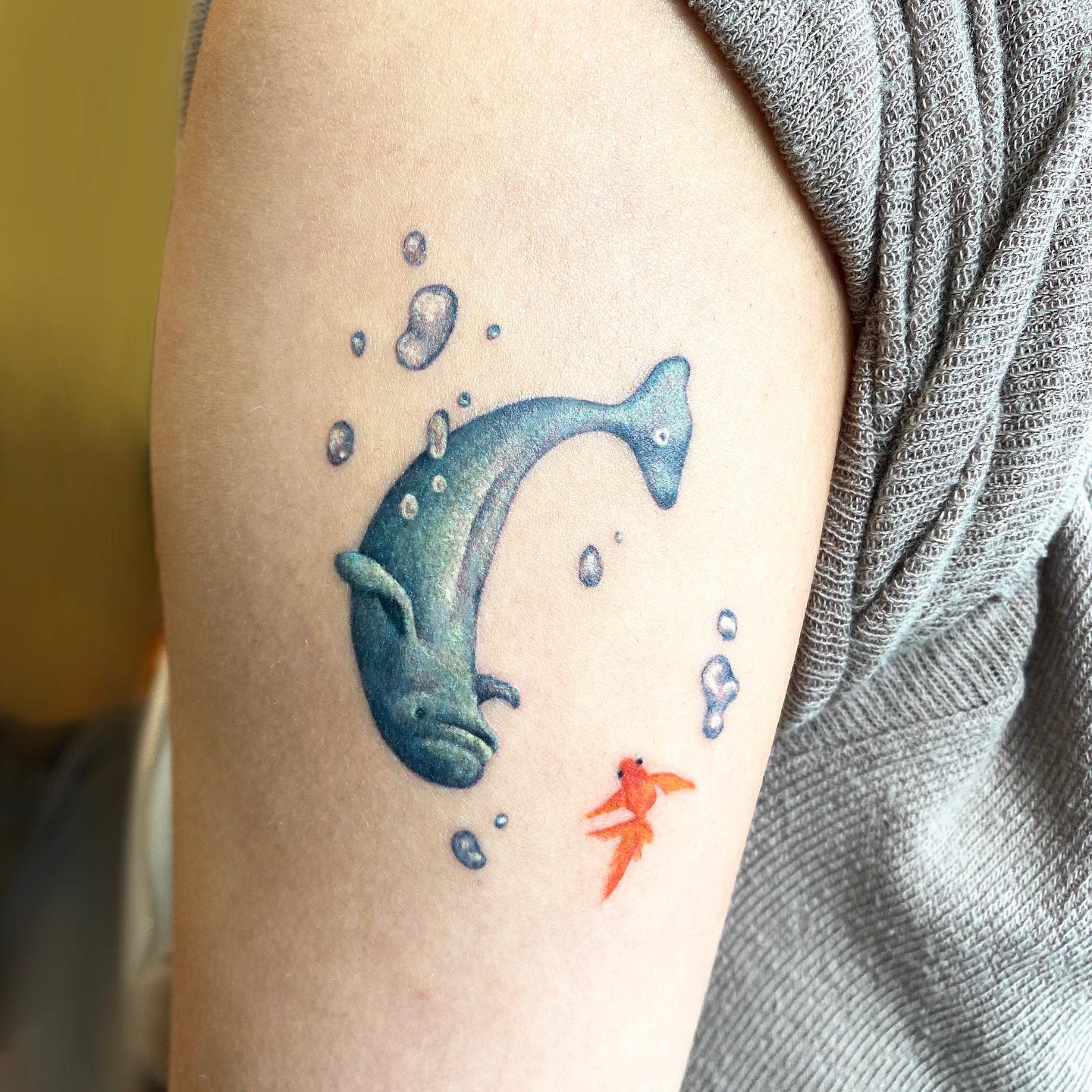 Cute Dolphin Tattoo -tayong.tattoo