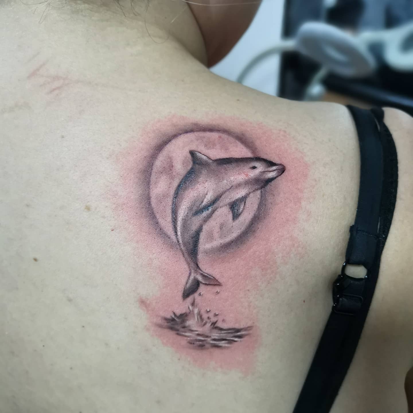Jumping Dolphin Tattoo -danijeltattooart