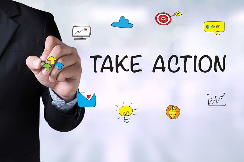Don’t read about taking action - Successful businessman