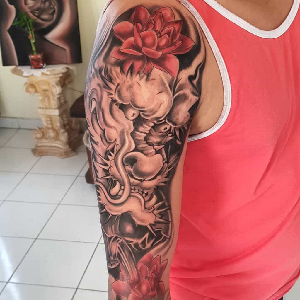 Dragon Head Arm Tattoo tattoobydxp