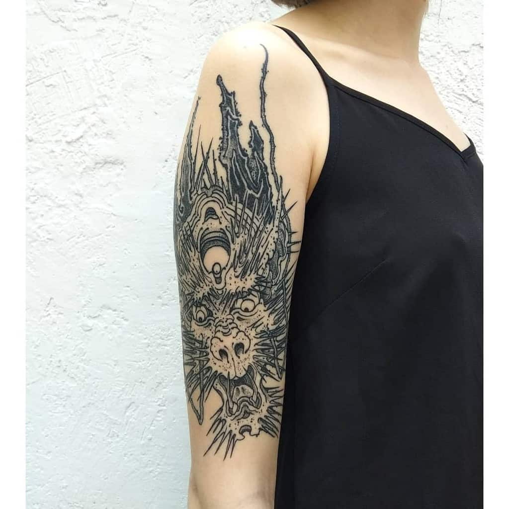 Dragon Head Arm Tattoo vongregus