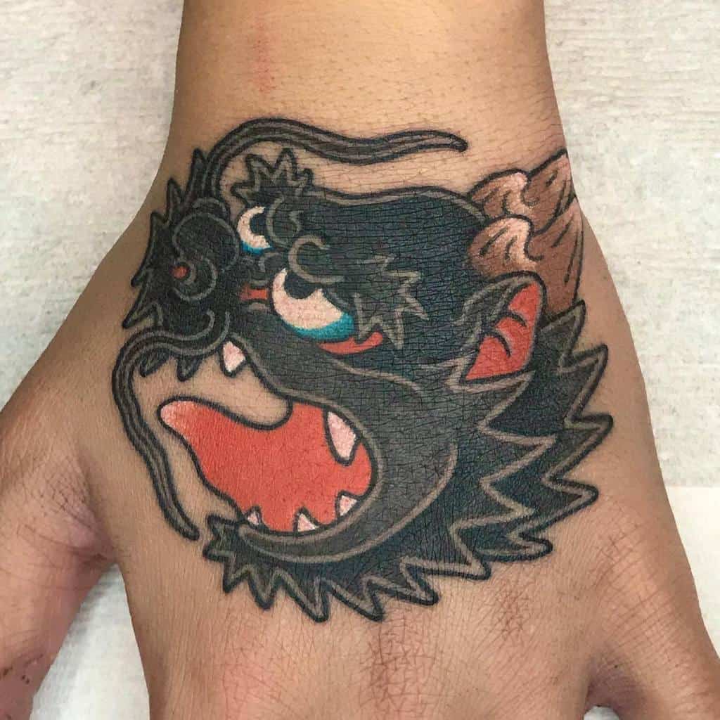 Dragon Head Hand Tattoo owen_yu_tattoos