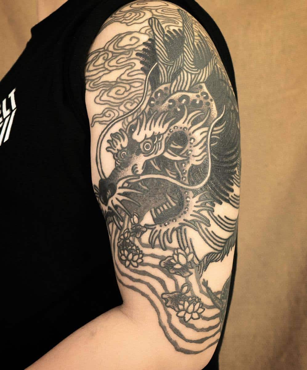 Hình xăm Rồng Hàn Quốc - Aside.tattooer