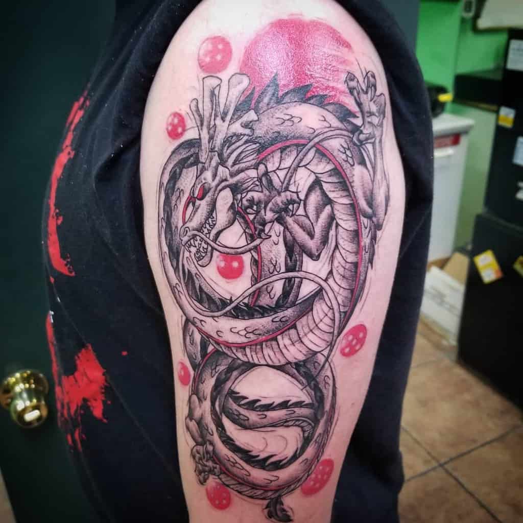 Dragon Upper Arm Tattoos derezzed23
