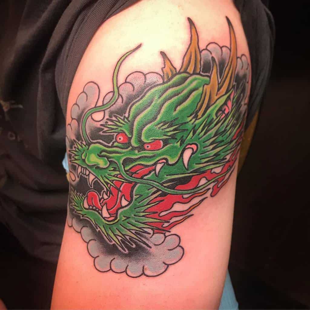 Dragon Upper Arm Tattoos lopan_dan