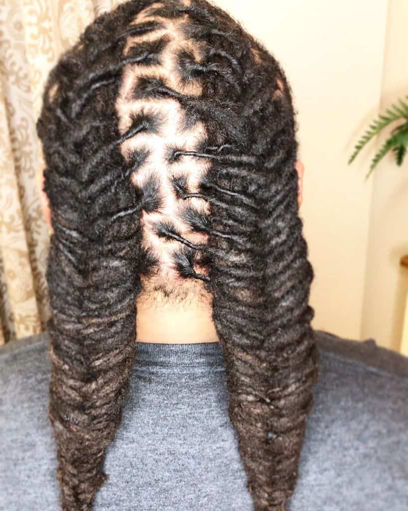 Dreadlock Hairstyle With Dreads Braided Close To The Scalp