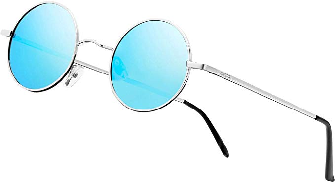 nieepa john lennon vintage round polarized hippie sunglasses small circle sun glasses
