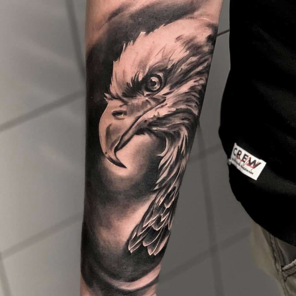 Eagle Head Arm Tattoo dwornik.tattoo