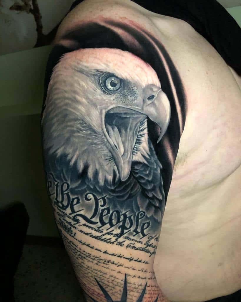 Eagle Head Shoulder Tattoo pk_tattoos