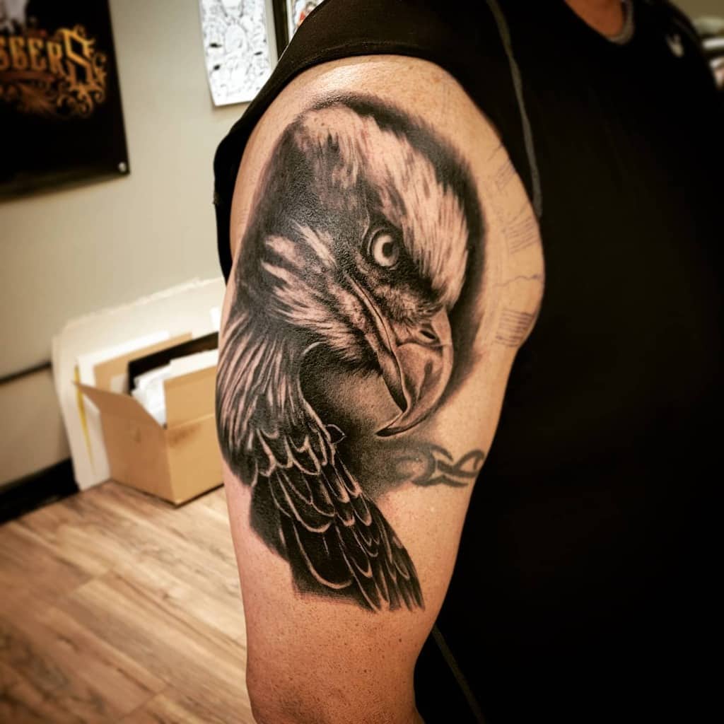 Eagle Head Shoulder Tattoo schuylerhardy