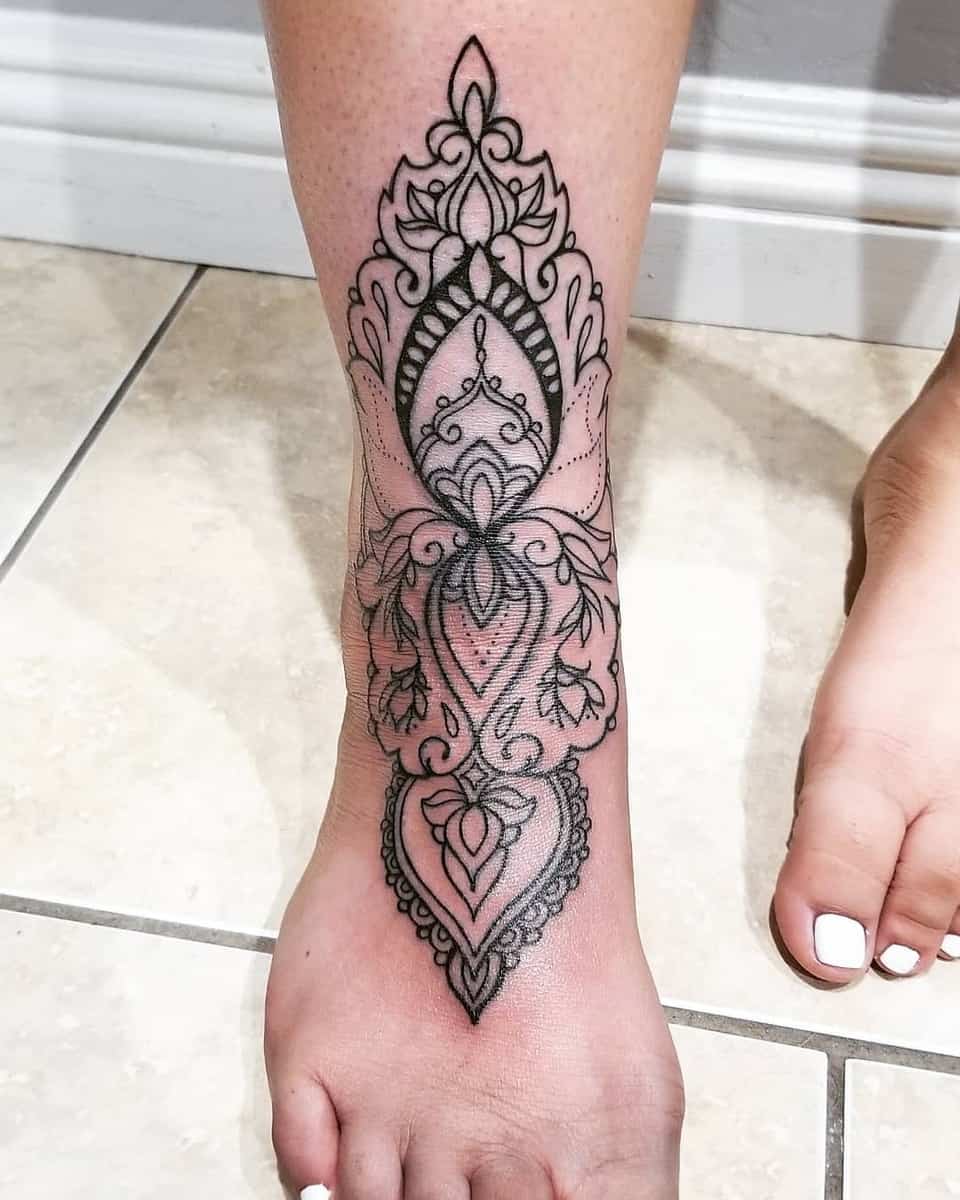 Elegant Foot Tattoos tazmaniantattoo