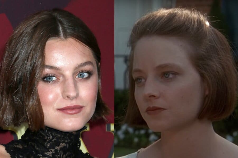 Emma Corrin and Jodie Foster