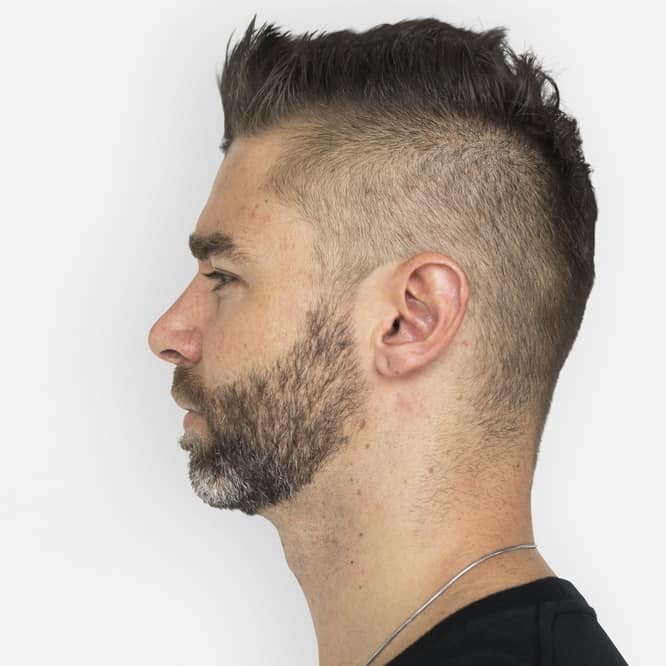 Man With Faux Hawk Hairstyle