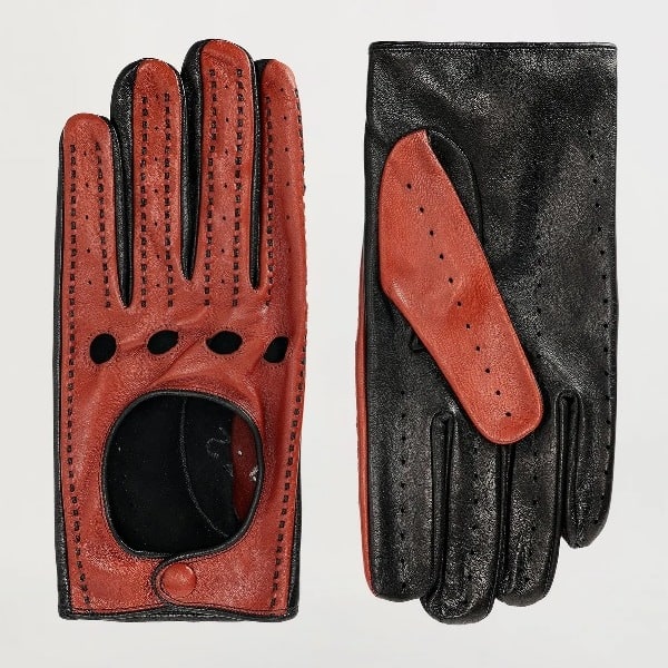 New Designee Men Leather with Breathing Fabrice GYM Or Driving Gloves Easy