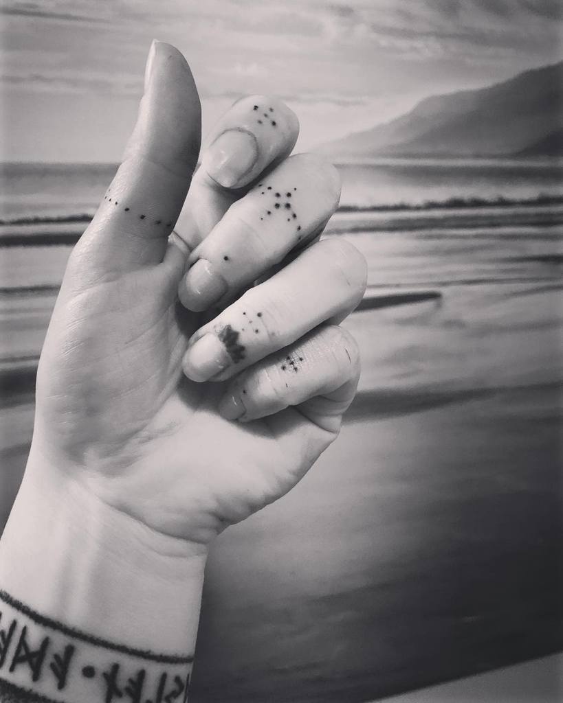 Finger Tattoo Women Happy Yoga Momma