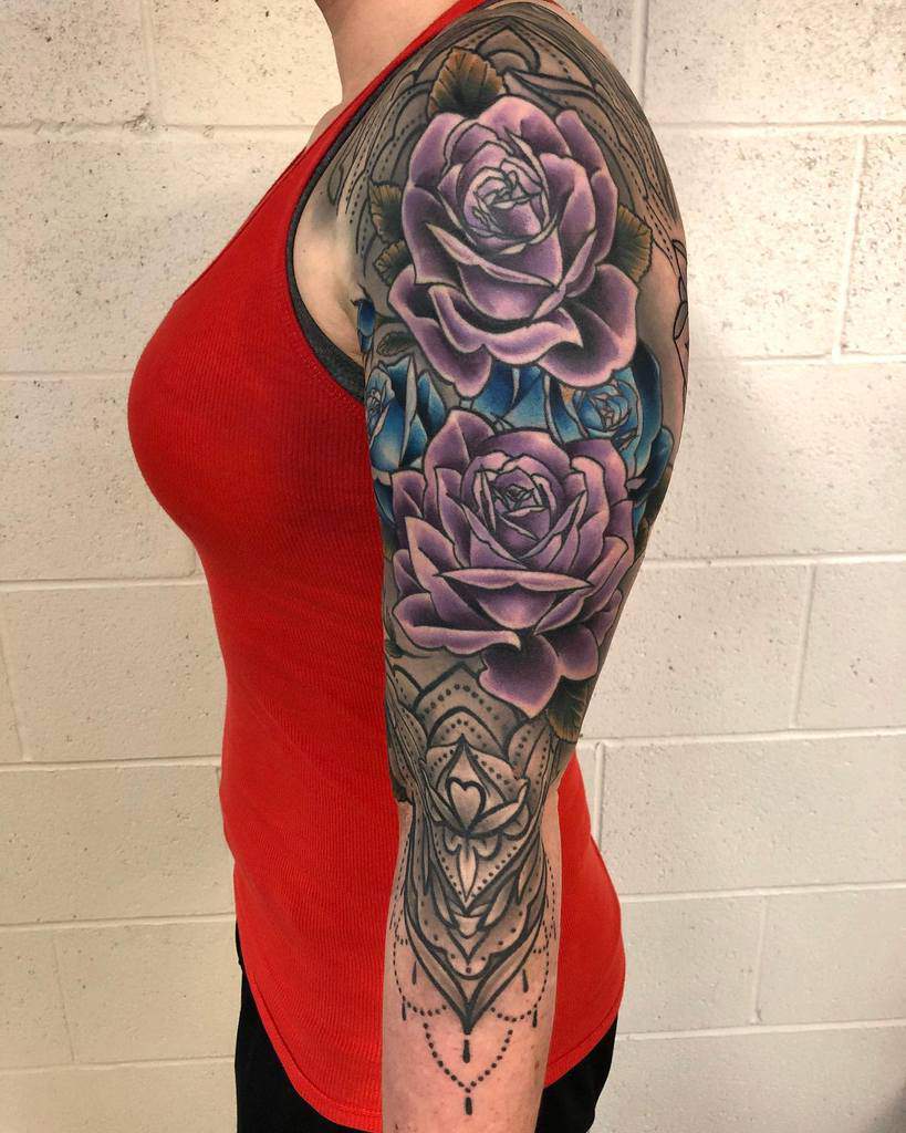 Floral Sleeve Tattoos for Women i_am_blackwood