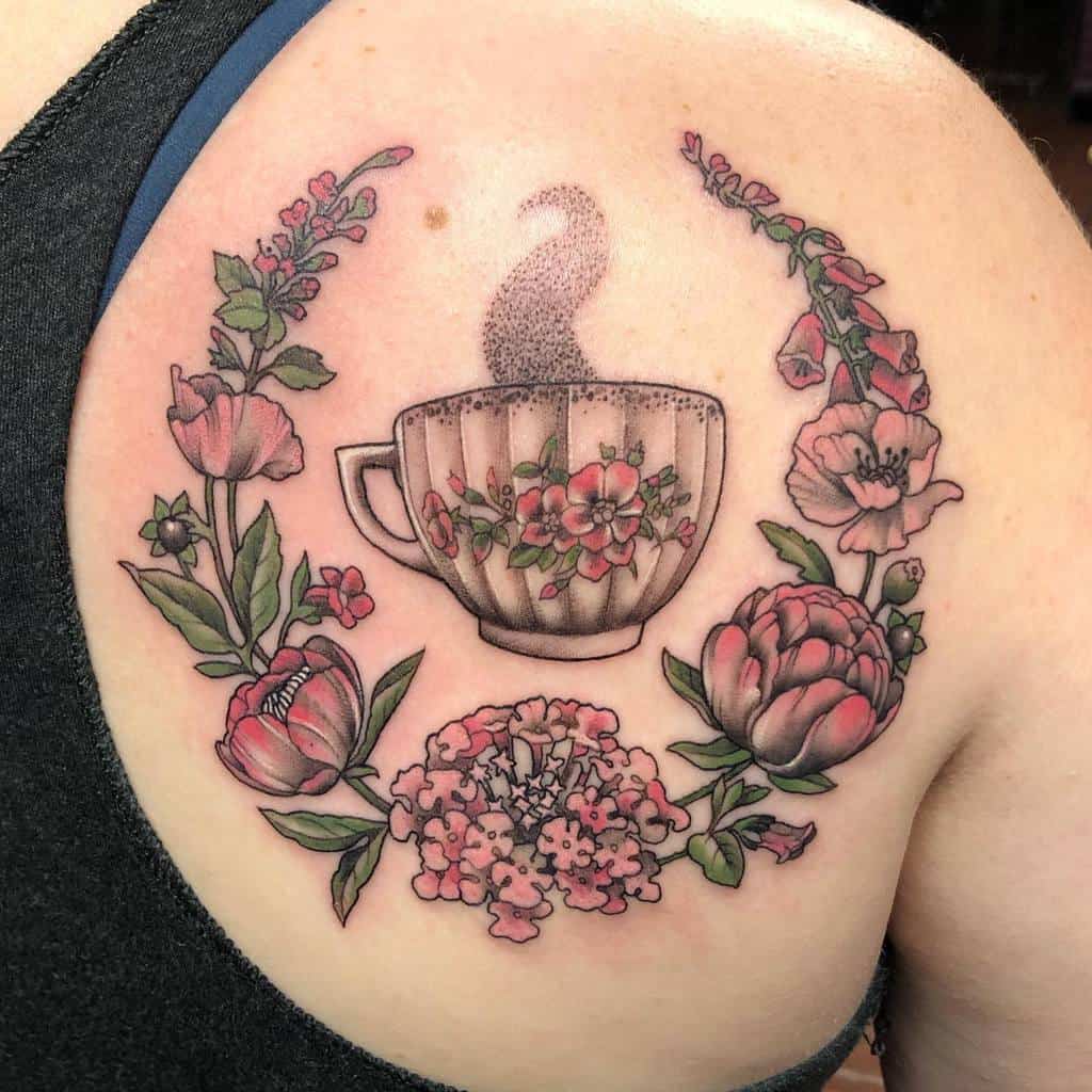 Floral Teacup Tattoo Dani.blalock