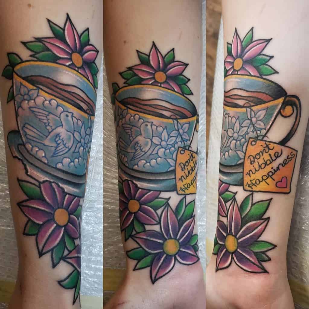 Floral Teacup Tattoo Ericjenks