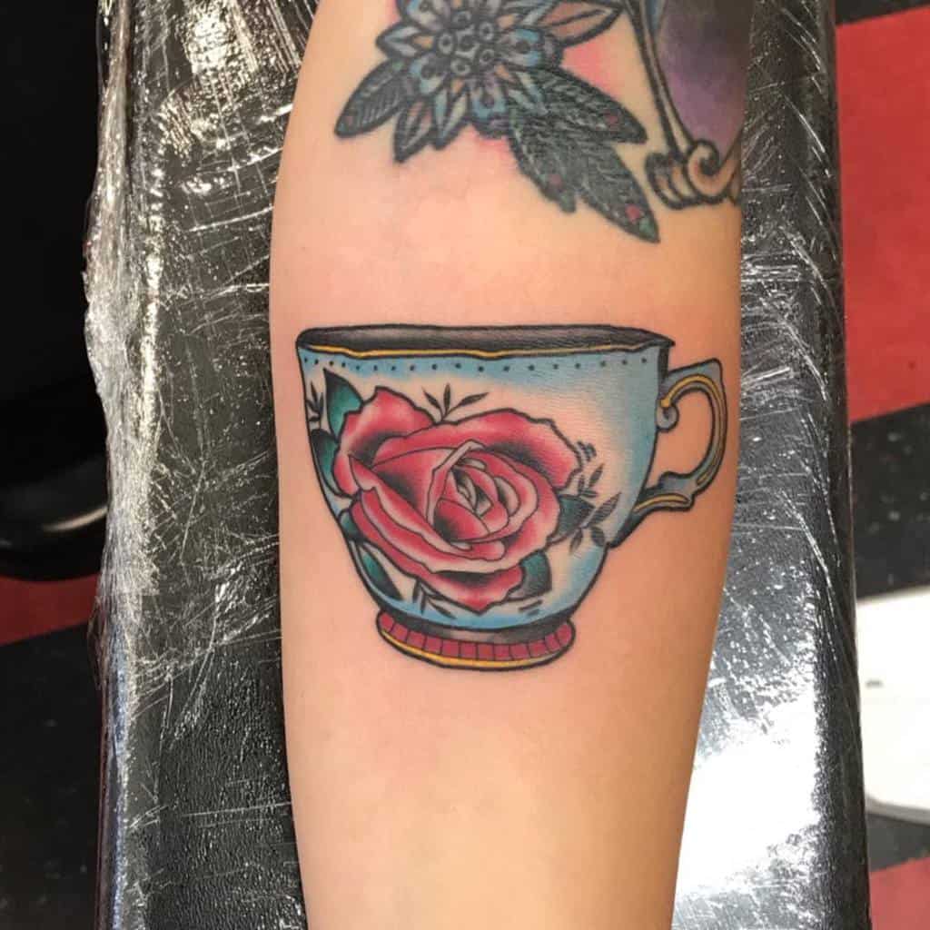Floral Teacup Tattoo Ta2mike7eleven