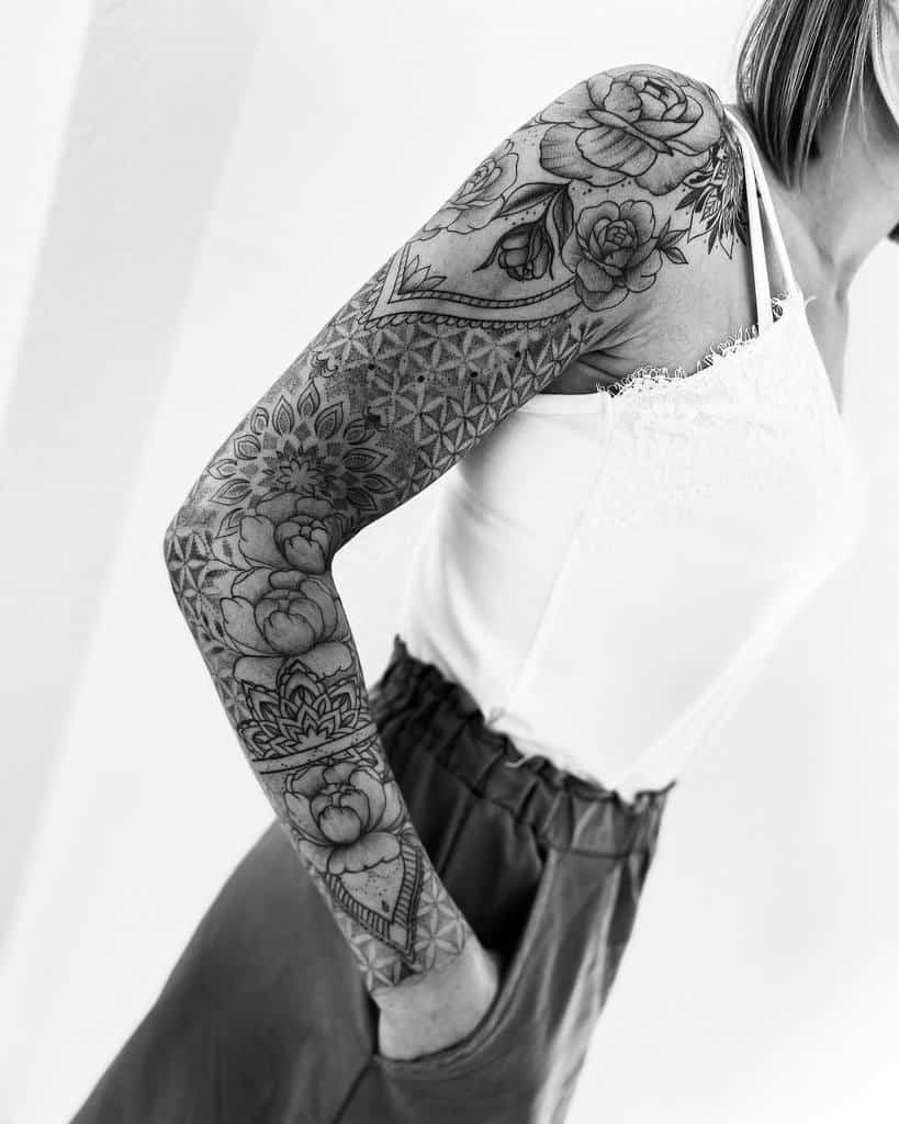 Flower Tattoo Sleeve for Women virginiamenzel.tattoo