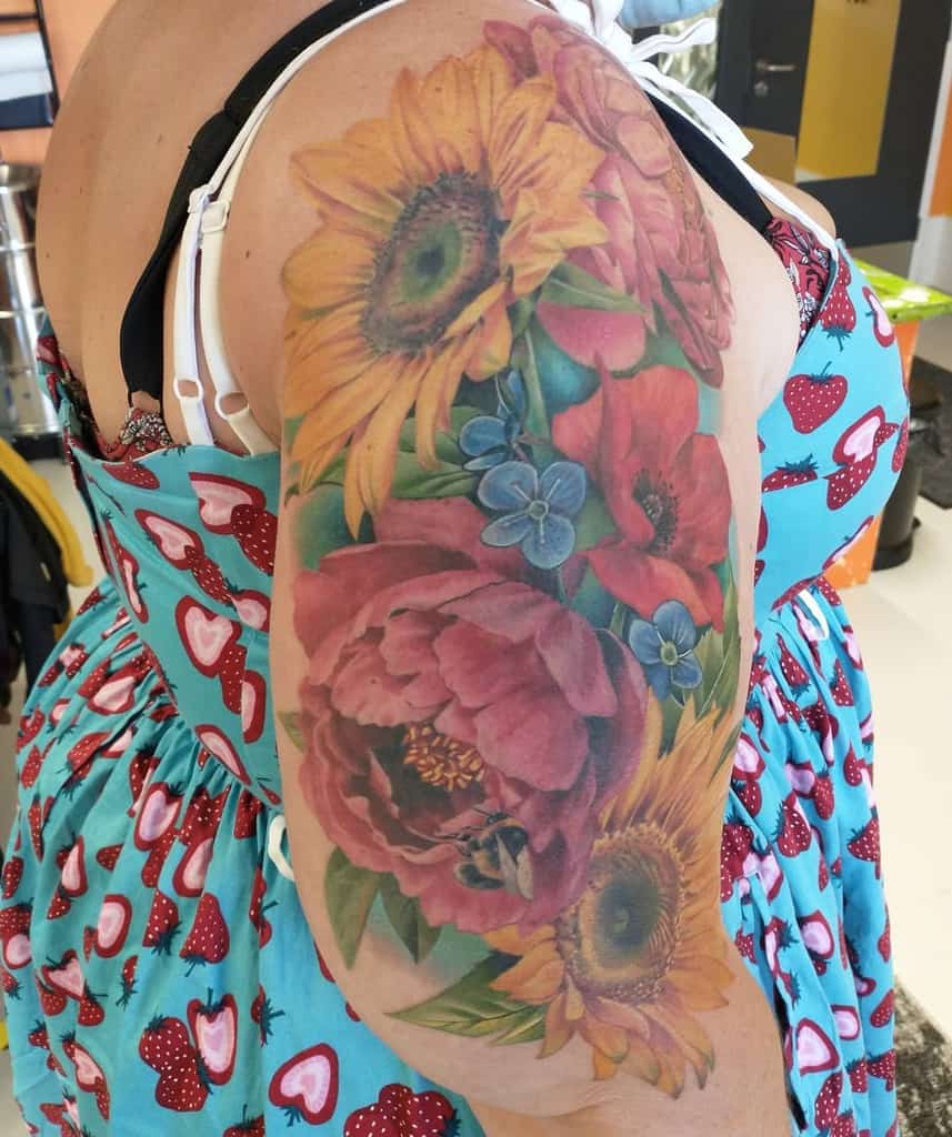 Flower Upper Arm Tattoos dawnyelliott