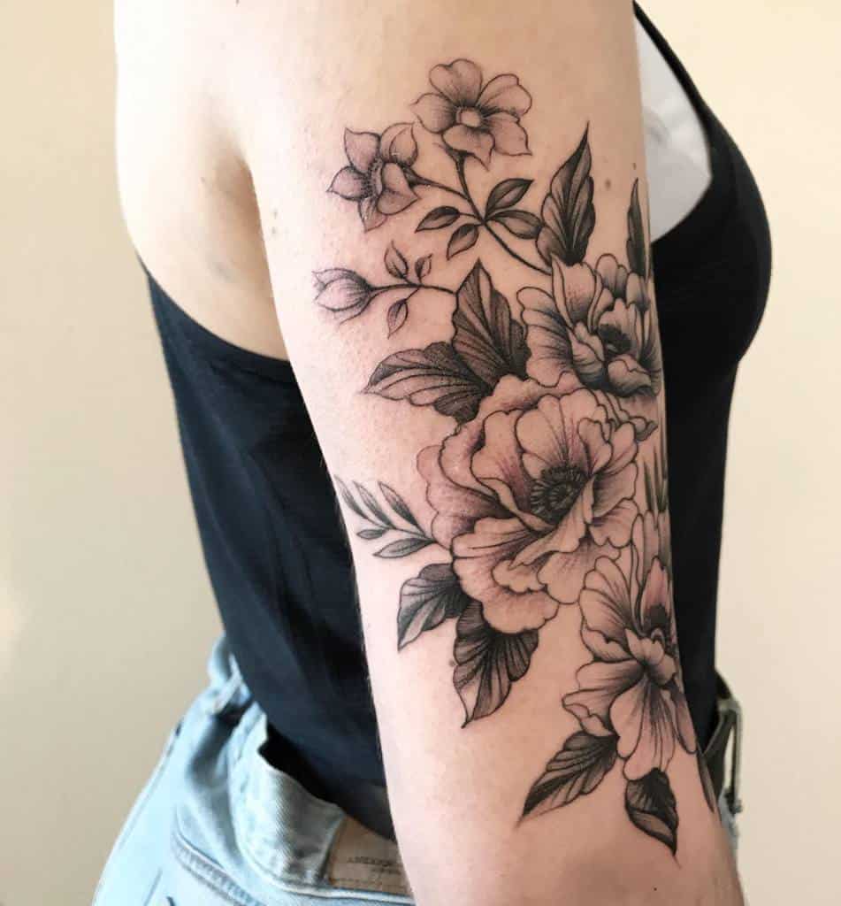 Flower Upper Arm Tattoos slaubcreation